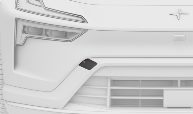 Front towing eye fastening cover.