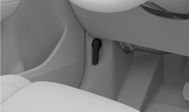 Interior bonnet lever location