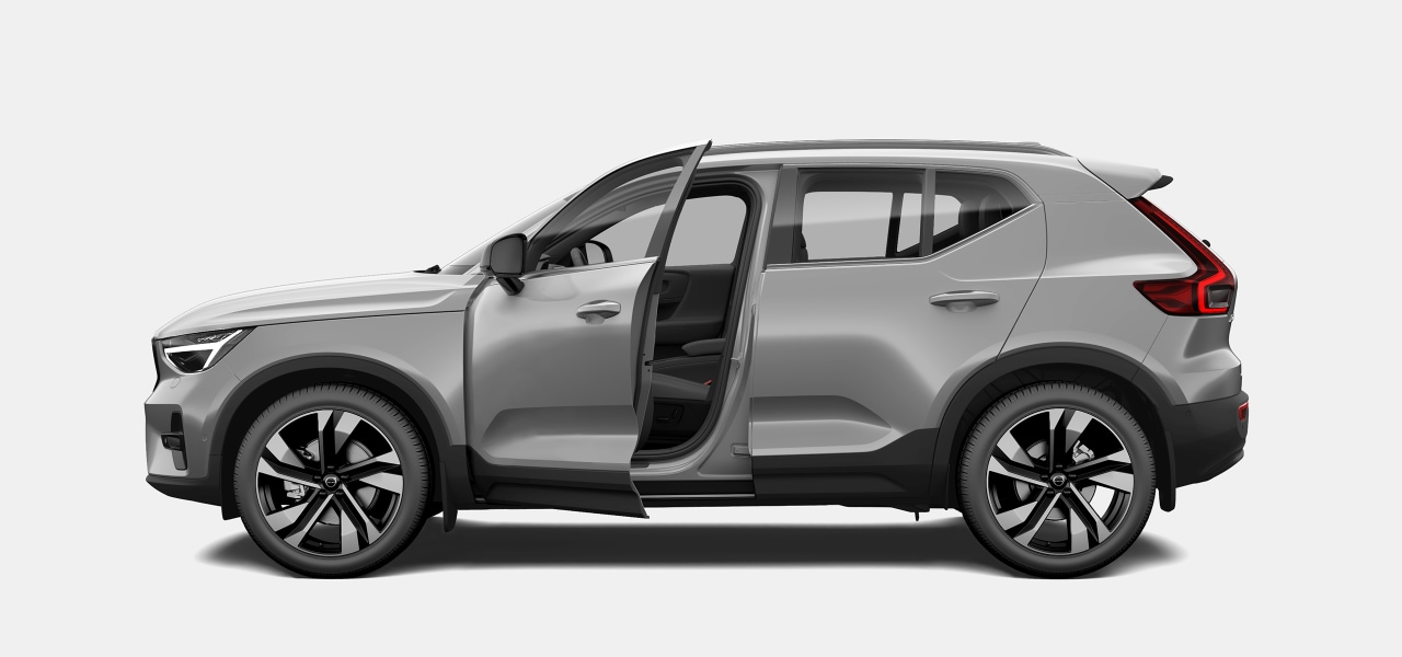 A side view of a car with door open