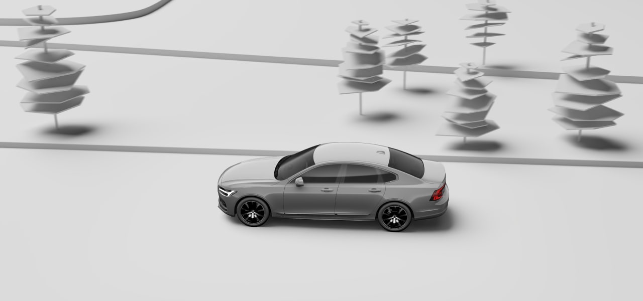 Ein auf der Straße fahrendes Fahrzeug