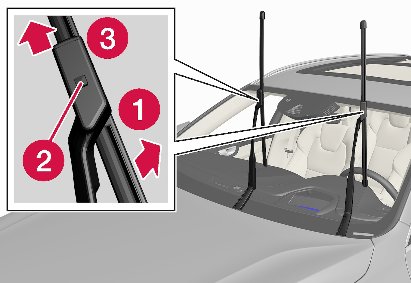 P5-1717-XC60+XC60 Hybrid-Change wiperblades windscreen