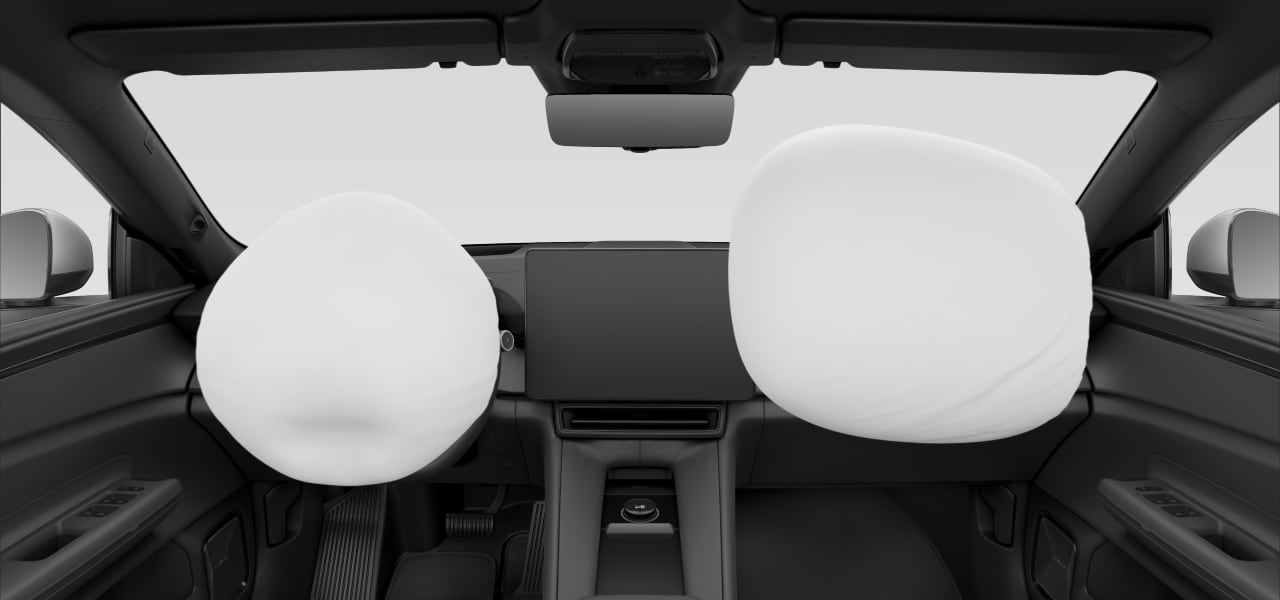 Plaats van frontale airbags