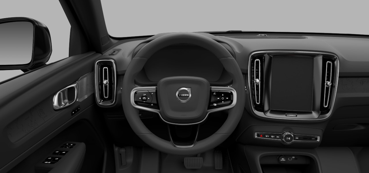 Interior view from the driver's seat