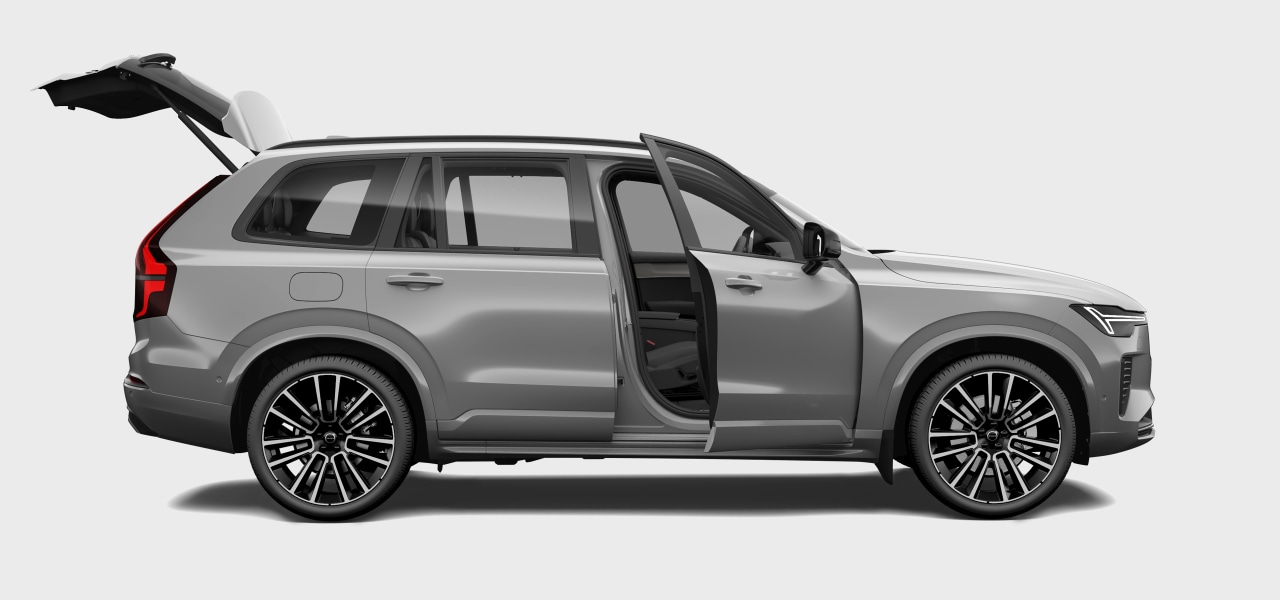 주요 수납 공간을 강조 표시한 차량 측면도.