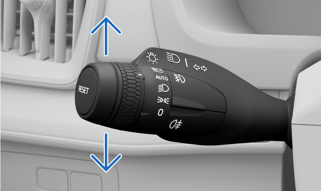 The indicators on the left-hand stalk