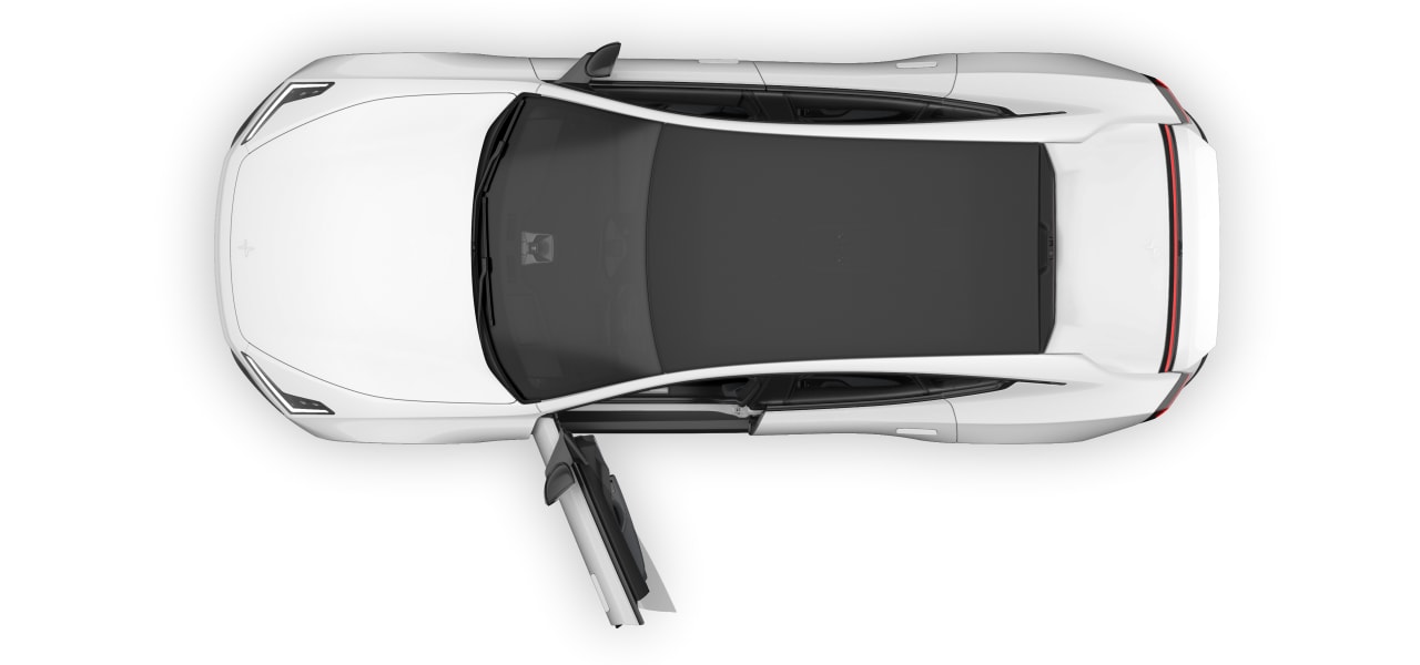 Vista laterale dell'auto che illustra le principali funzioni di sicurezza