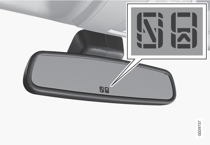 P3-820 Rearview mirror with integrated compass display