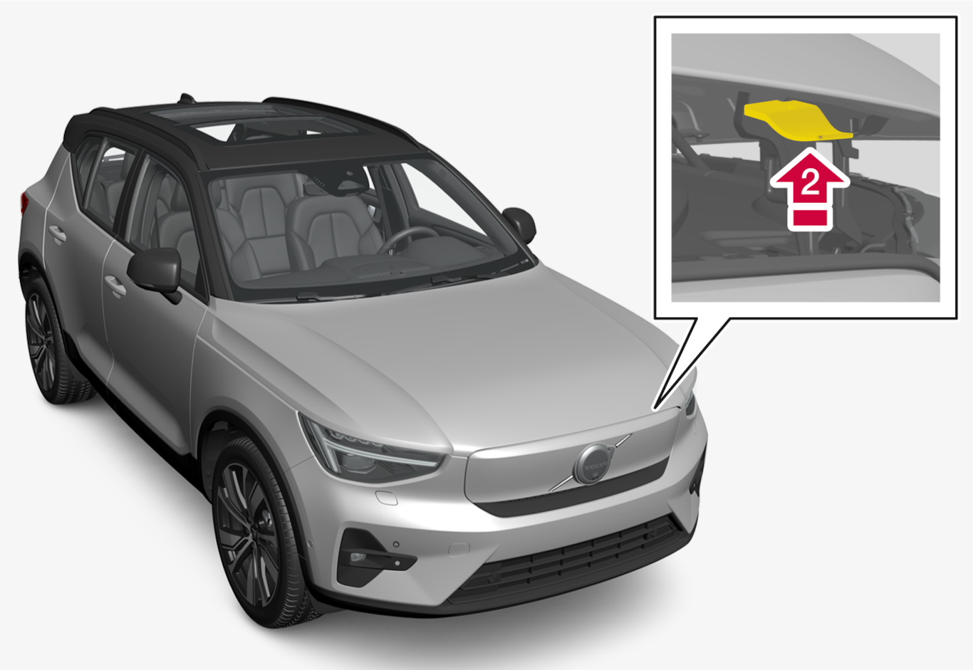 P6-2222-XC40BEV-Opening hood with outer handle