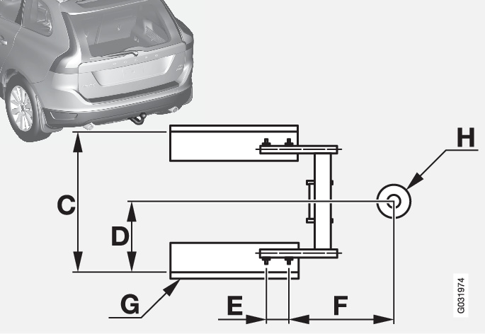 P3-835-xc60 Tow hitch C-H