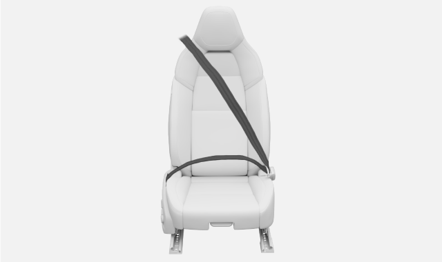 Seat belt in the driver seat.