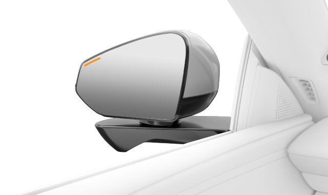 Door opening alert indoor mirror