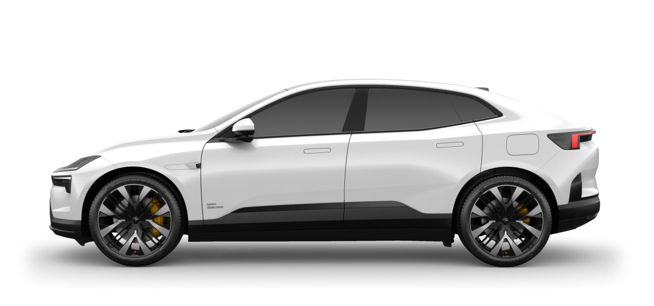 Side view of the vehicle