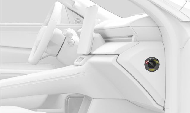 Posizione dell'interruttore dell'airbag lato passeggero