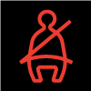 Seat belt reminder symbol.