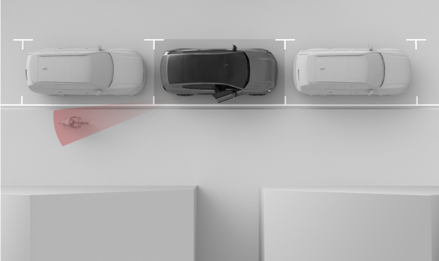 Door opening alert detection areas