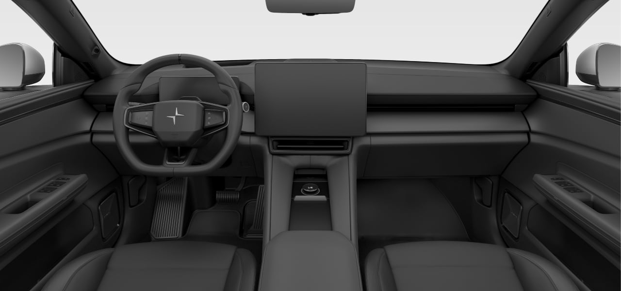 Vooraanzicht van het interieur.