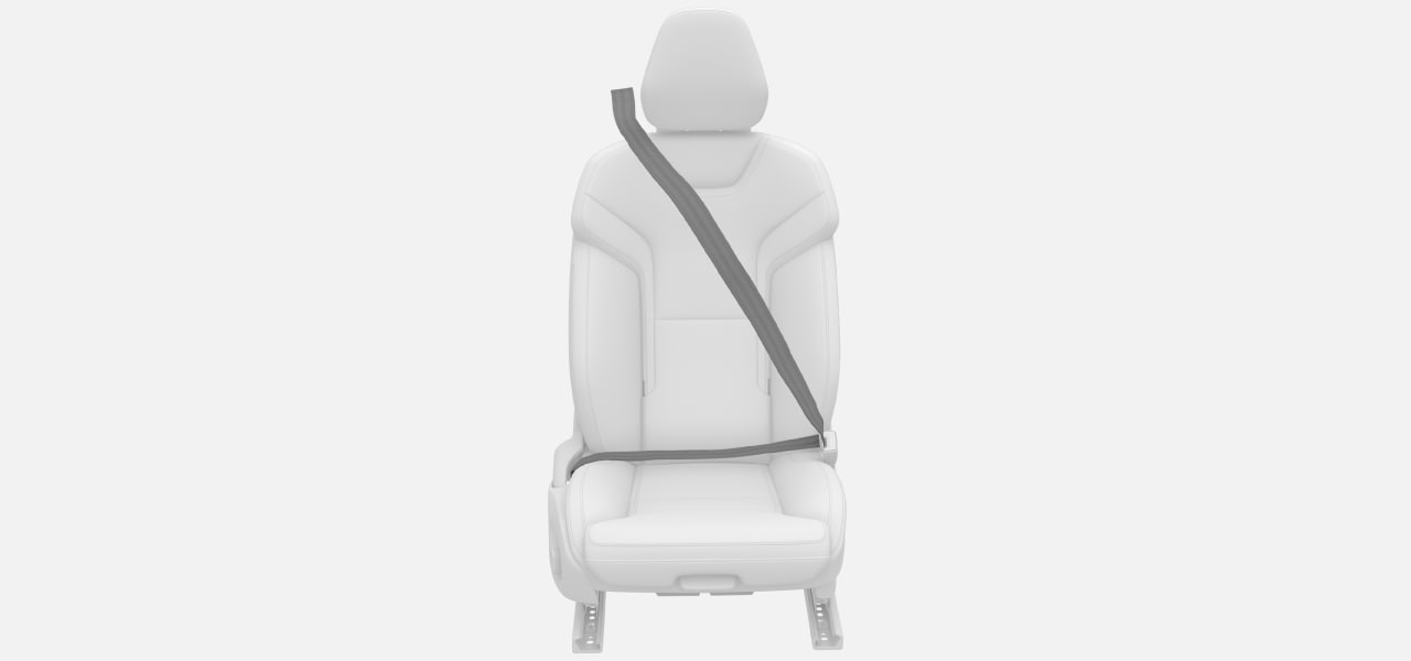 Seat belt in the driver seat.