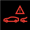 Rear collision warning symbol