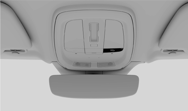 Bouton d'assistance sur la console au plafond