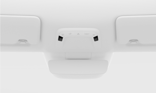 The front seat reading lights in the overhead console