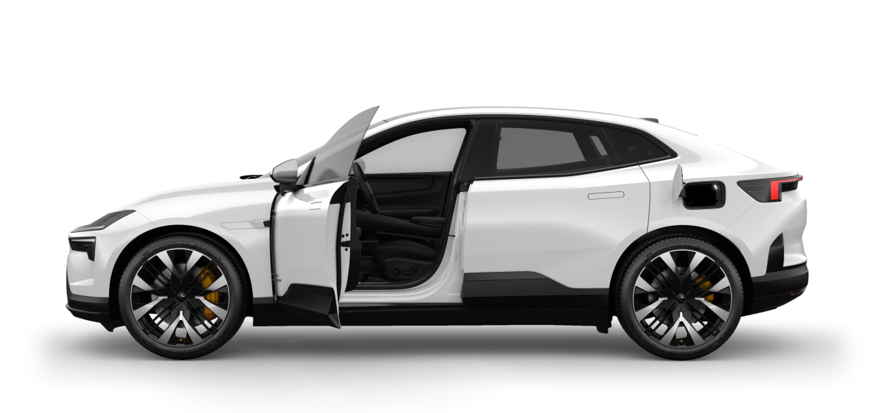 A side view of a vehicle with door open.
