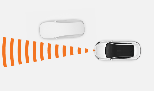 Vehicle turning into radar view