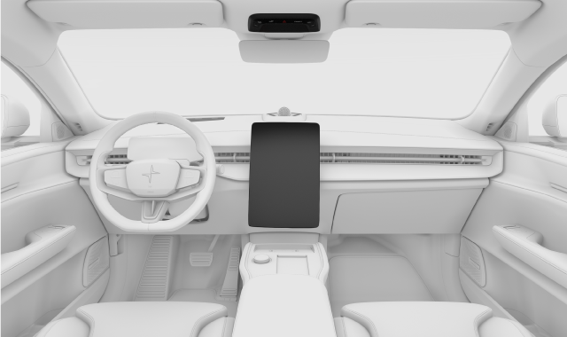 Climate controls in the front passenger compartment