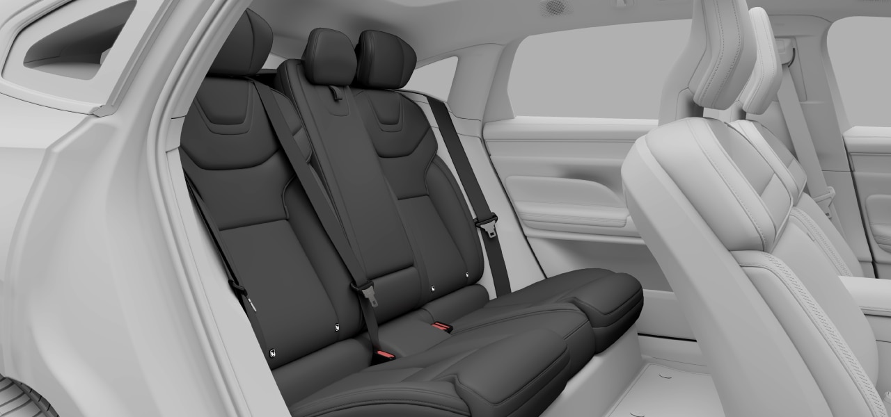 Side view of the car with rear seats in focus