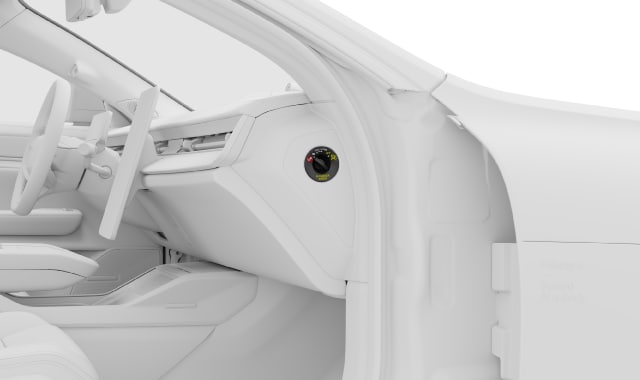 Posizione dell'interruttore dell'airbag lato passeggero
