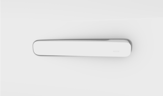 Partially raised handle
