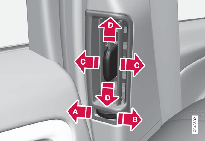 P3-1246-S60/V60/V60H Air vents in door pillars