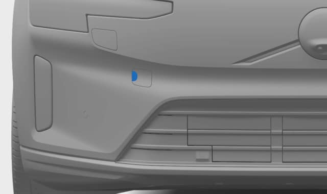 Front towing eye fastening cover.