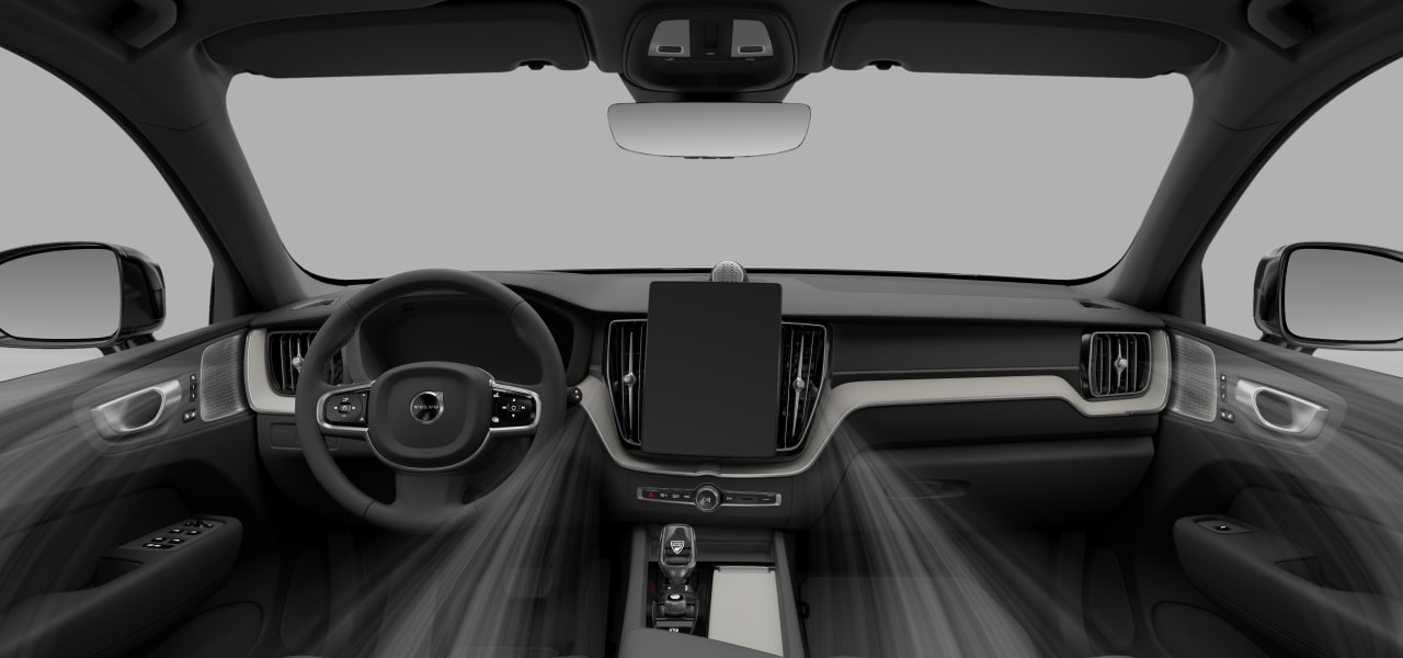 Vista interior do automóvel