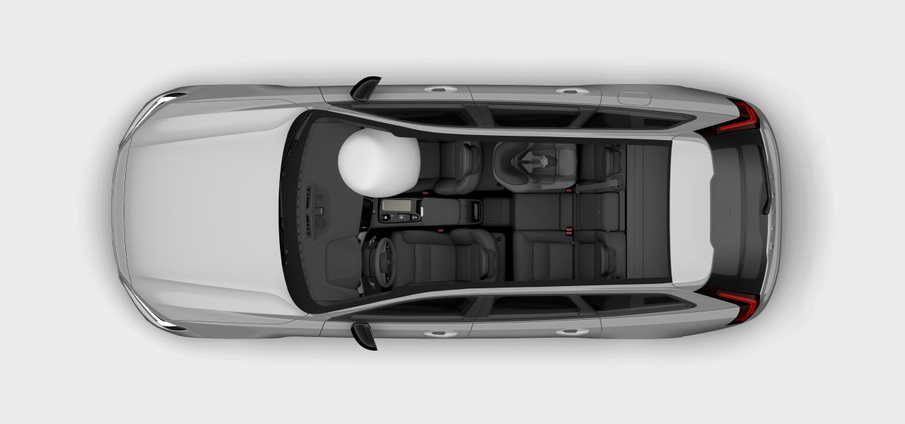 Top-down view of the car