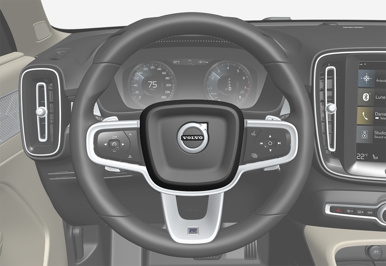 P6-XC40-Steering wheel horn