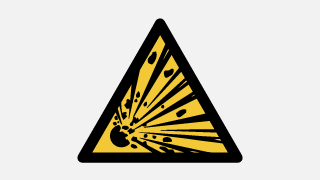 Label for risk of explosion