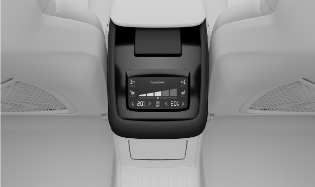 터널 콘솔의 온도 조절 컨트롤