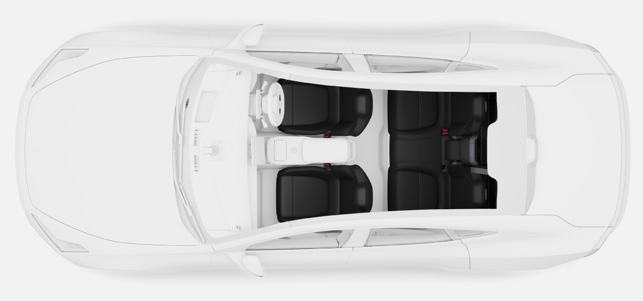 Seat position overview for right-hand drive