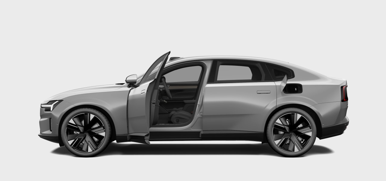 A Side view of a car with door open