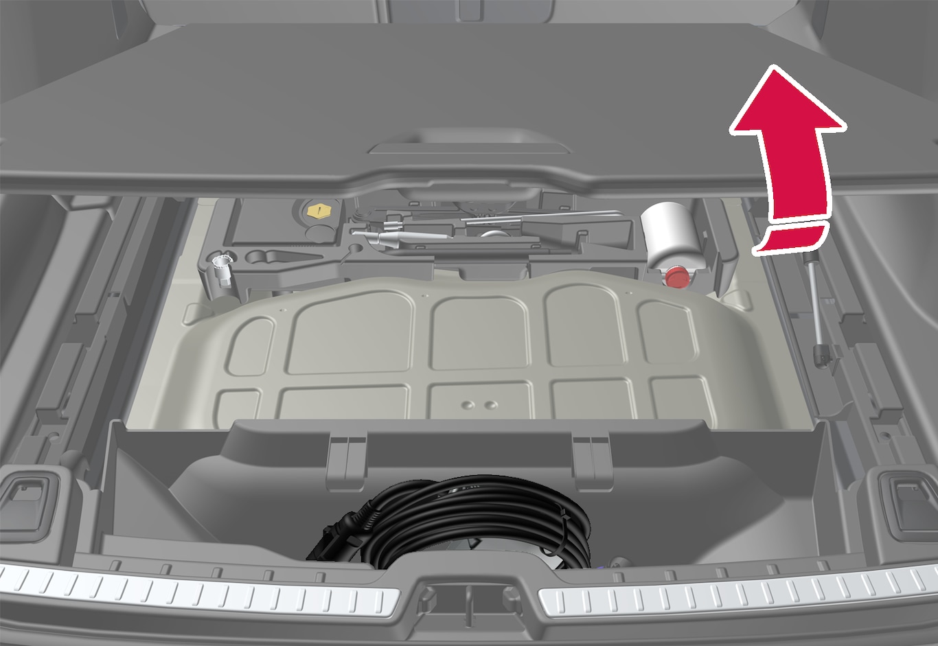 P5-1646-V90H Hybrid cable placement in car ROW
