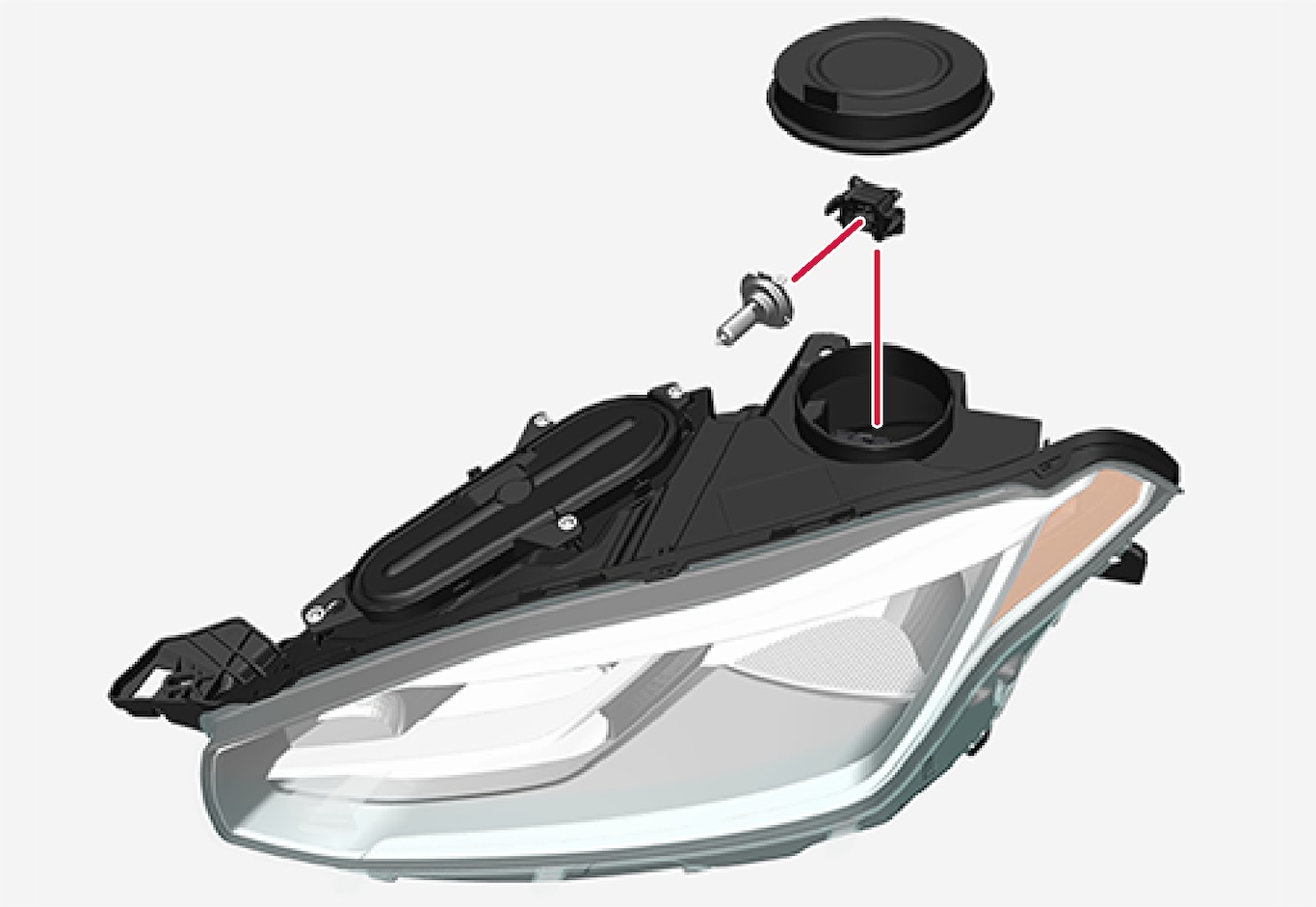 P5-1507 Low beam bulb replacement