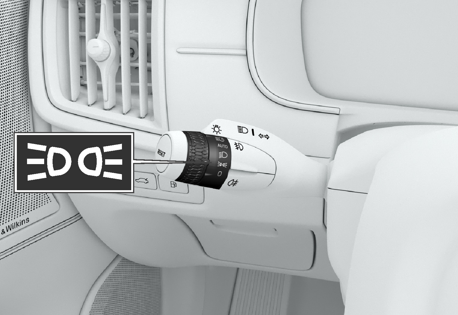 PS-1926-Left-side steering wheel lever-Turning ring in Position light