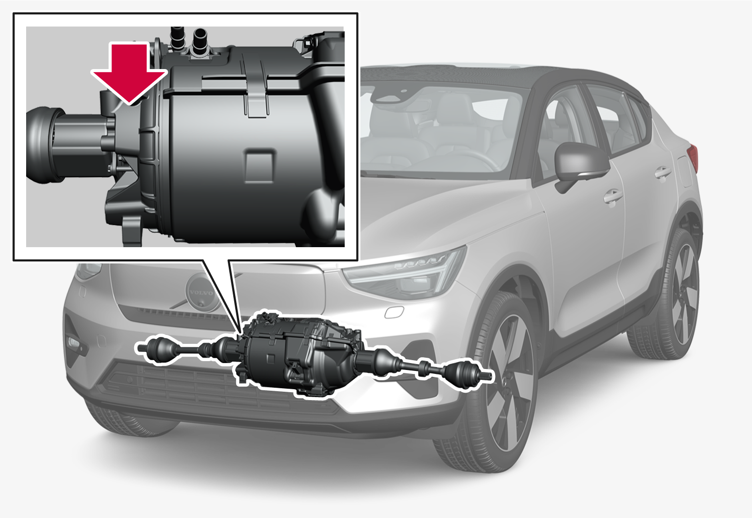P6-C40 BEV-2317-Stamped engine number electrical motor front