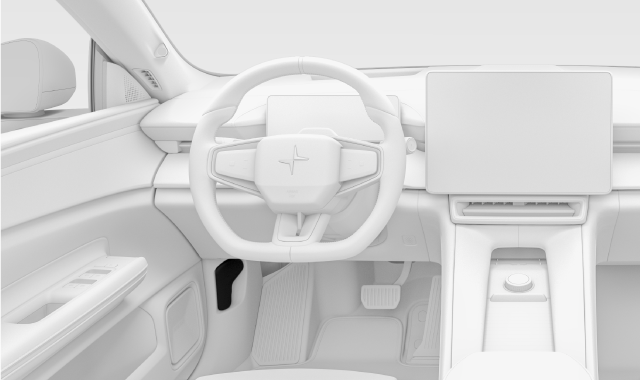 Interior hood lever location