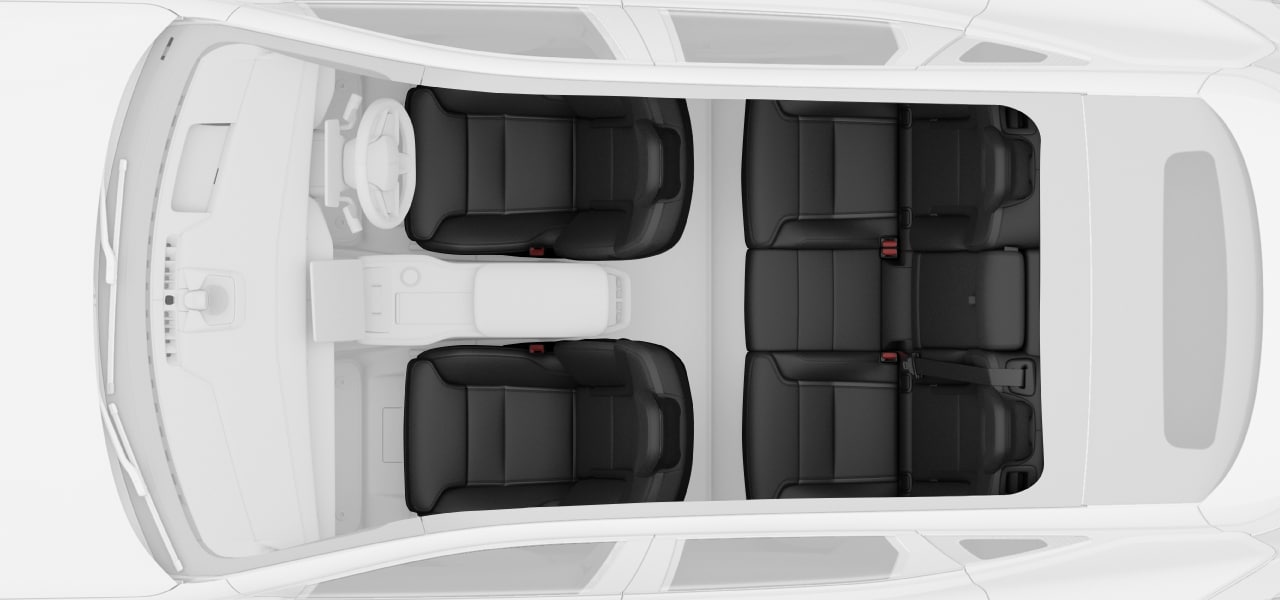 Seat position overview for right-hand drive