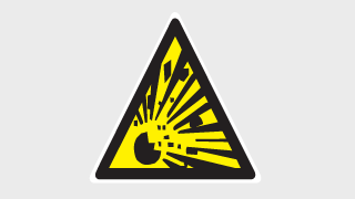 Label for risk of explosion