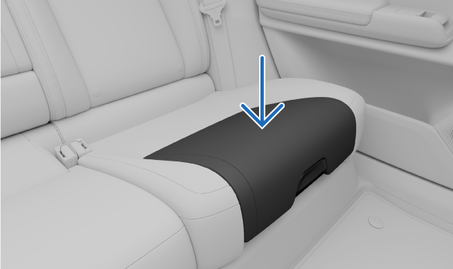 The child seat positioned, ready to be locked
