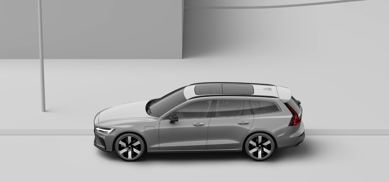 Ein auf der Straße fahrendes Fahrzeug.