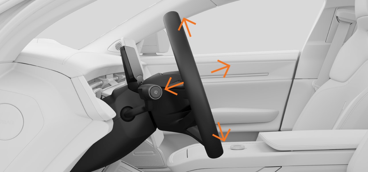 Possibili direzioni di regolazione del volante