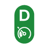 Symbol indicating that adaptive cruise control is active